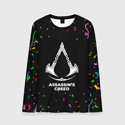 Лонгслив мужской Assassins Creed конфети, цвет: 3D-принт