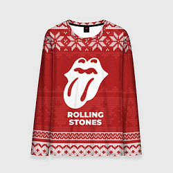 Лонгслив мужской Новогодний Rolling Stones, цвет: 3D-принт