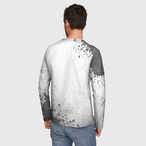 Мужской лонгслив Bring Me the Horizon - white gradient вертикально / 3D-принт – фото 4