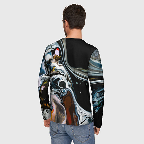 Мужской лонгслив Морти и Рик под властью ядовитой слизи - коллаба / 3D-принт – фото 4