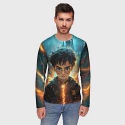 Лонгслив мужской Гарри Поттер магия, цвет: 3D-принт — фото 2