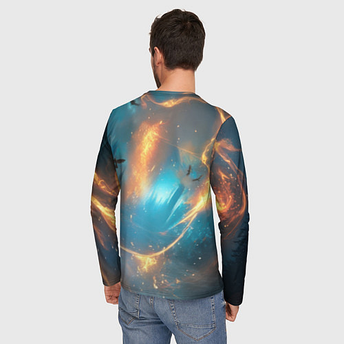 Мужской лонгслив Гарри Поттер и вороны / 3D-принт – фото 4