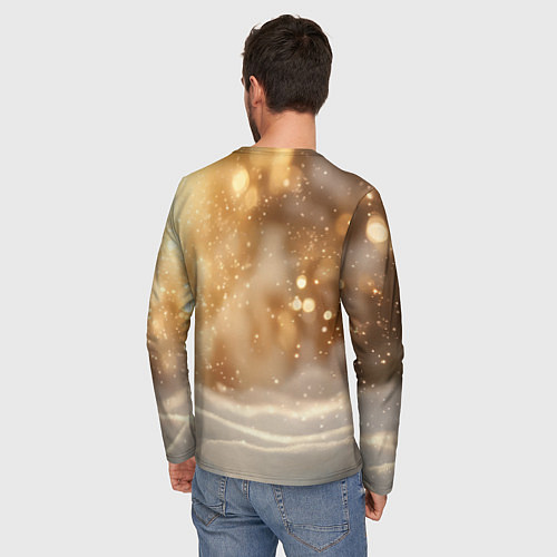 Мужской лонгслив Довольная рыжая лисичка / 3D-принт – фото 4