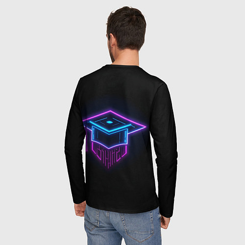 Мужской лонгслив Неоновый магистр / 3D-принт – фото 4