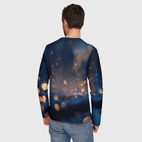 Мужской лонгслив Милые влюбленные совушки / 3D-принт – фото 4