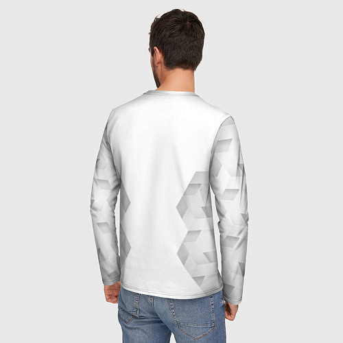 Мужской лонгслив Thirty Seconds to Mars white poly / 3D-принт – фото 4