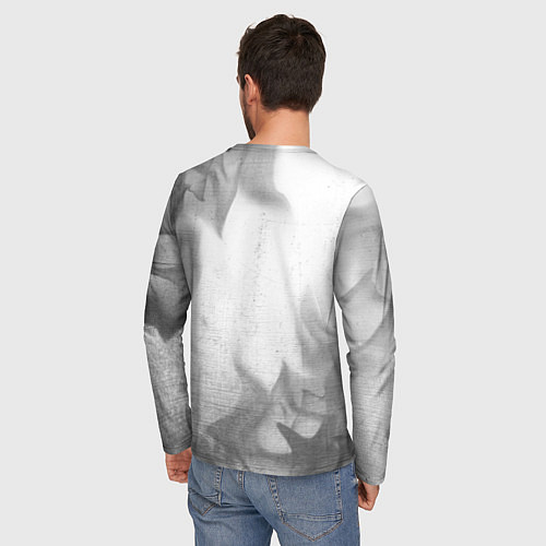 Мужской лонгслив Fiat - white gradient / 3D-принт – фото 4