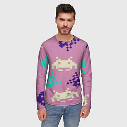 Лонгслив мужской Пиксели фильтр, цвет: 3D-принт — фото 2