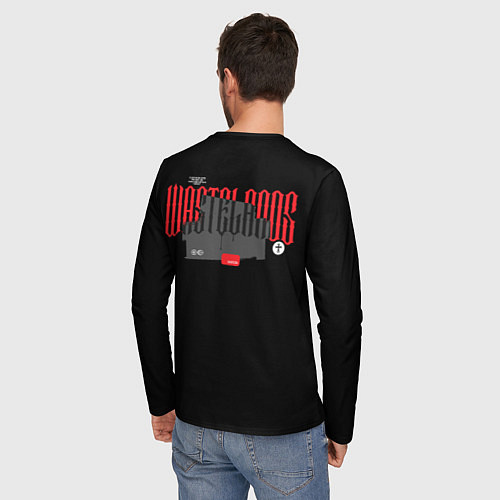 Мужской лонгслив WSTDS logo / 3D-принт – фото 4