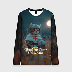 Лонгслив мужской Kingdom Come Deliverance 2 рыцарь котенок, цвет: 3D-принт