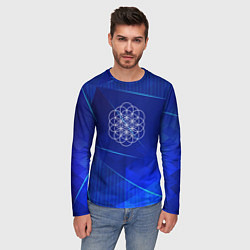 Лонгслив мужской Coldplay blue poly, цвет: 3D-принт — фото 2