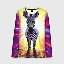 Лонгслив мужской Зебра в ярких лучах, цвет: 3D-принт