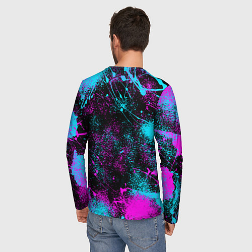 Мужской лонгслив Assassins creed shadows - neon color / 3D-принт – фото 4