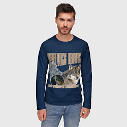 Лонгслив мужской Волки в ночи, цвет: 3D-принт — фото 2