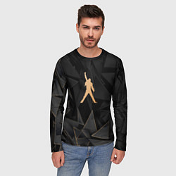 Лонгслив мужской Queen golden poly, цвет: 3D-принт — фото 2