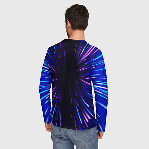 Мужской лонгслив Portal neon energy / 3D-принт – фото 4