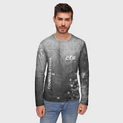 Лонгслив мужской Counter-Strike 2 - grey gradient вертикально, цвет: 3D-принт — фото 2