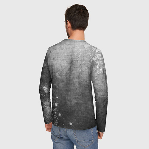 Мужской лонгслив Bon Jovi - grey gradient вертикально / 3D-принт – фото 4