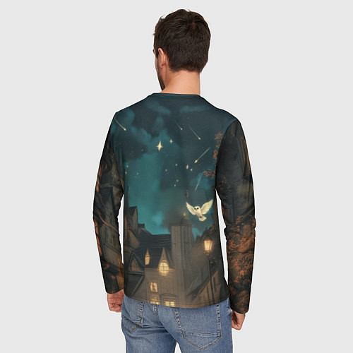 Мужской лонгслив Гарри Поттер и замки / 3D-принт – фото 4