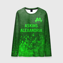 Лонгслив мужской Asking Alexandria - green gradient посередине, цвет: 3D-принт