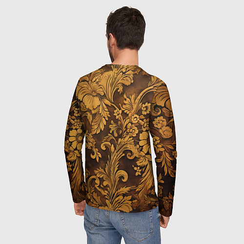 Мужской лонгслив Рубленный узор / 3D-принт – фото 4