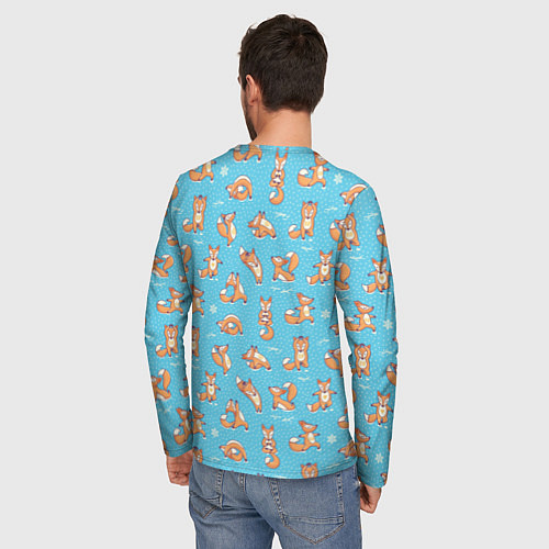 Мужской лонгслив Live love yoga / 3D-принт – фото 4