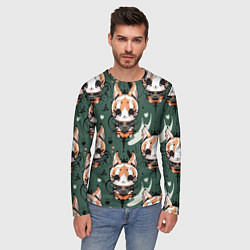 Лонгслив мужской Анимешный лис фенек, цвет: 3D-принт — фото 2