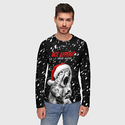 Лонгслив мужской Все дуреют с этой пурги, цвет: 3D-принт — фото 2