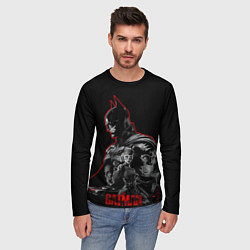 Лонгслив мужской Бэтмен и враги в ночи, цвет: 3D-принт — фото 2