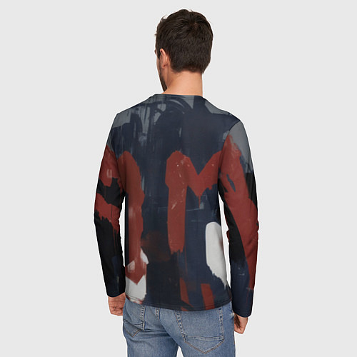 Мужской лонгслив Джокер в синем костюме / 3D-принт – фото 4