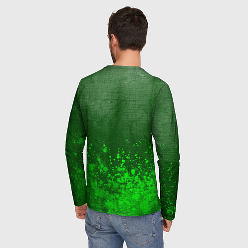 Мужской лонгслив Tomodachi Game - green gradient посередине / 3D-принт – фото 4