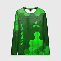 Лонгслив мужской Mitsubishi - green gradient вертикально, цвет: 3D-принт
