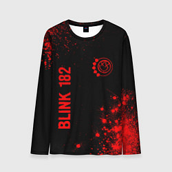 Мужской лонгслив Blink 182 - red gradient вертикально