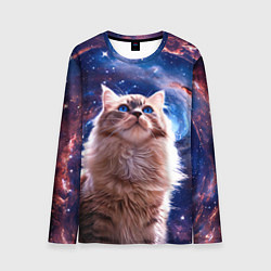 Лонгслив мужской Невская маскарадная кошка в космосе, цвет: 3D-принт