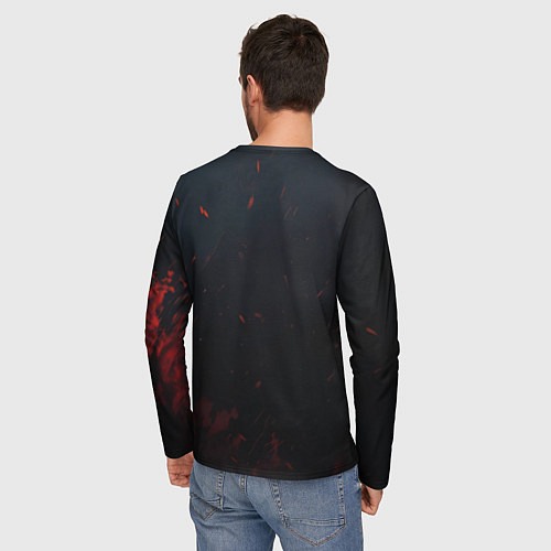 Мужской лонгслив Джокер в огне / 3D-принт – фото 4