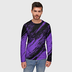 Лонгслив мужской The color is purple and black, цвет: 3D-принт — фото 2
