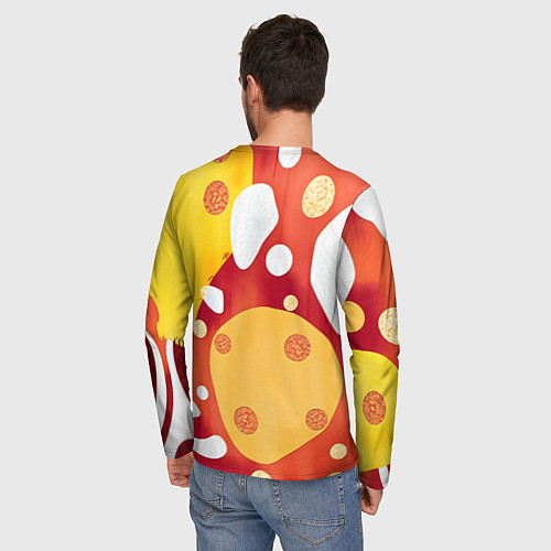 Мужской лонгслив Теплая африканская абстракция / 3D-принт – фото 4