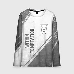 Мужской лонгслив Within Temptation - white gradient вертикально