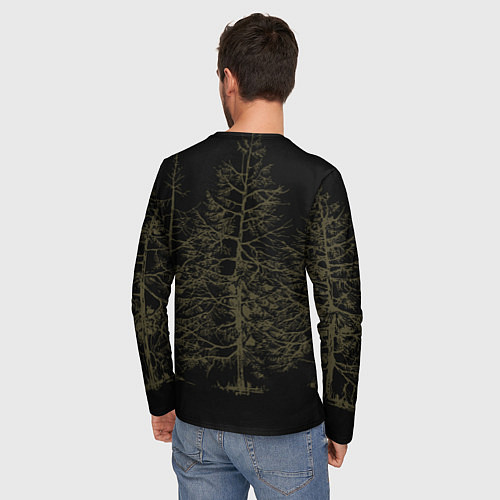 Мужской лонгслив Славянский мир - медведь / 3D-принт – фото 4