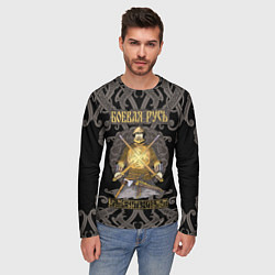 Лонгслив мужской Боевая Русь русский богатырь, цвет: 3D-принт — фото 2