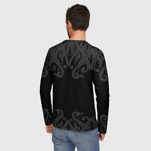 Мужской лонгслив Молот Мьёльнир - быть добру / 3D-принт – фото 4