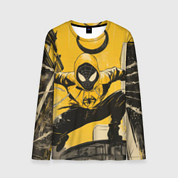 Лонгслив мужской Черный человек-паук, цвет: 3D-принт