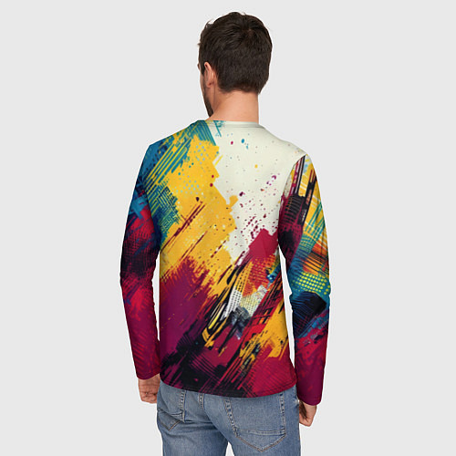 Мужской лонгслив Человек паук висит на паутине / 3D-принт – фото 4