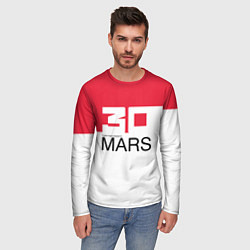 Лонгслив мужской 30 Seconds to Mars poster, цвет: 3D-принт — фото 2