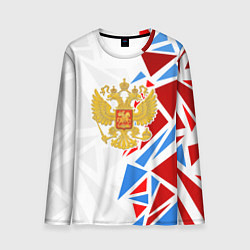 Лонгслив мужской Герб России - фрагментация цветов, цвет: 3D-принт