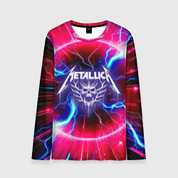 Лонгслив мужской Metallica - neon glow, цвет: 3D-принт