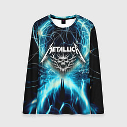Лонгслив мужской Neon glow - Metallica, цвет: 3D-принт