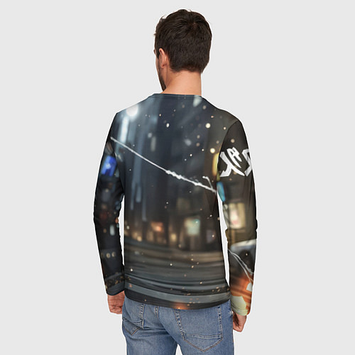 Мужской лонгслив Человек-паук запускает паутину / 3D-принт – фото 4