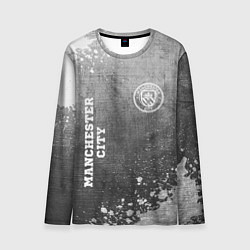 Лонгслив мужской Manchester City - grey gradient вертикально, цвет: 3D-принт