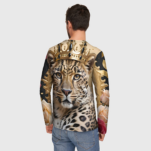 Мужской лонгслив Королевский леопард / 3D-принт – фото 4